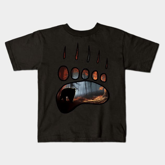 Bear spirit animal totem Kids T-Shirt by The Wolf and the Butterfly